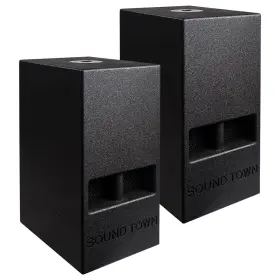 600w Sound Town 810062034062 2-pack 10 Inch Power Active Pa Folded Horn Sub Carme-110spw-pair