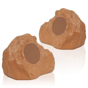 Ip56 Sound Town 810141704169 2-pack 5.25 Inch Outdoor Rock Speakers Brown Rock-52br-pair