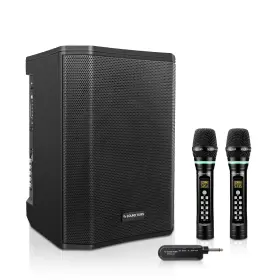 Carpo-s1swm01 Sound Town Portable Pa System One Power Speaker Two Uhf Mic