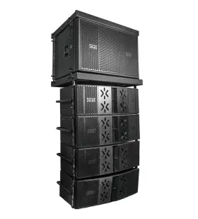 Sound Town Inc 810141706682 Mode Audio Dual 18 Inch Sub 4x 12 Line Array Speaker System Fila-218s12.2x4