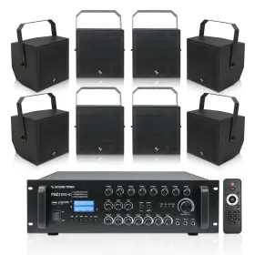 Pac1000x10tt10b Sound Town Pac1000x8tt10b 8-zone 70v/100v Amp 10 X Coaxial Loudspeaker Black