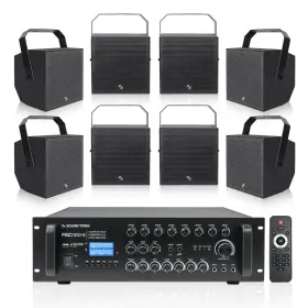 Pac1000x8tt8b Sound Town 8-zone 70v/100v Amp 8 X Coaxial Loudspeaker Black