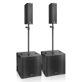 Ps-18sx2p3b1.1 Sound Town Line Array Set Two 18 Inch Sub One Column Speaker Black