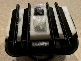 St-rr-06u Sound Town 4-pack 6u Steel Rack Rails Black Powder With Screws St-rr-06ux2