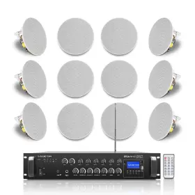 Stca180x12cs6n Sound Town 6-zone 70v/100v Amp 12 X In-ceiling Speakers White