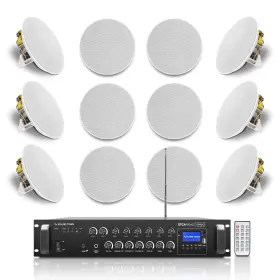Stca180x12cs8n Sound Town 6-zone 70v/100v Amp 12 X In-ceiling Speakers White
