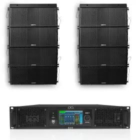Zs-210x8m204 Sound Town Zethus Line Array Set 8 X Dual 10 Inch Speakers And 1 Amp 2 Frames