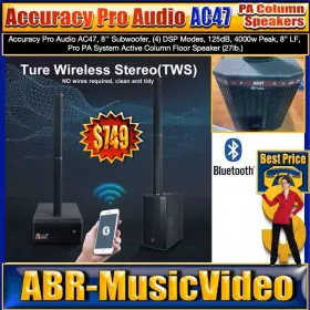 Ac47 Speakers Accuracy Pro Audio 8ftft Subwoofer 4 Dsp Modes Pa Sys Column