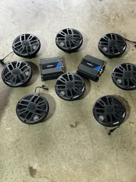 2-amps Speakers Jrx215 6.5 Db 250w/speaker With Sound Digitals 500w Amps Fits Atvs
