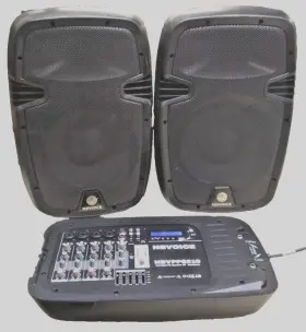 Nbvpps210 Speakers Nbvoice Portable Pa System 10 Inch