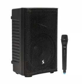 As10b-us Stagg As10b Us 10 Inch 2-way Active Battery-powered Speaker With Wireless Microphone