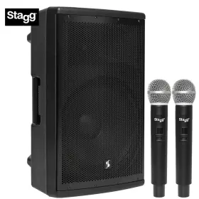 As15b-us Stagg 15 Inch 200w Bluetooth Battery Powered Active Speaker With Microphone As15b Us