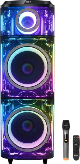 Iq-7712djbt Supersonic Iq Sound 2x12 Inch Cyber Flex Party Speaker Tws Usb/aux/fm Free Mic