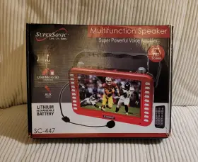 Supersonic Sc-447 7 Inch Multifunction Speaker With Usb Micro Sd And Aux Inputs