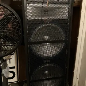 Technical Hifi 613825723499 Pro Vrtx215led Dual 15 Inch 7-way 1800 Watt Carpeted Speaker Cabinet With Led
