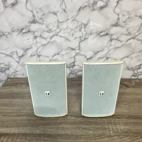 F-1000wt Toa Passive Wired Speaker System Pair White 15w Bare Wire Input