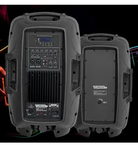 Tps12-party Tuman Pro Pa Speaker Pair 12in Bluetooth Usb Rca Black