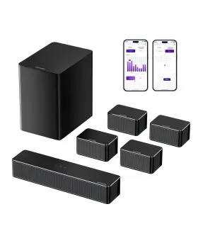 B0fhjv6fr7 Ultimea 7.1 Sound Bar For Smart Tv 4 Wired Surround Speakers Virtual