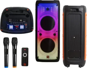 Usa 445042096070 Mr Dj Flame5500led Professional Portable Dual 12 Inch 3-way Full-range Powered/activ