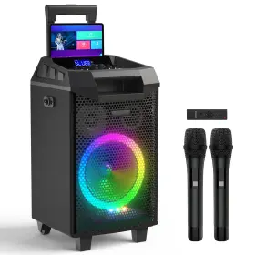 Itmk-js-1029-138 Vegue Karaoke Machine Bluetooth Speaker Pa System For Adults And Kids With 2 Wireles