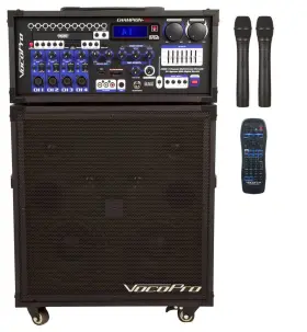 Champion-rec-4-rst-1 Vocopro Champion-rec-4-rst Portable Pa Loudspeaker System Vhf