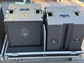 Al-4sb Vue Audiotechnik Dual 15 Inch Passive Subwoofer With Case Pair Trueheartsoud