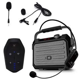 W Winbridge 705333646474 Wireless Pa System With Headset Microphone Lavalier Lapel