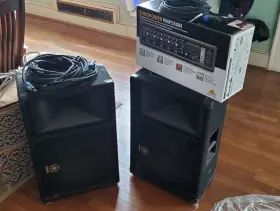 Sm12v Yamaha 086792728179 Monitor Pair And Europower 5-channel Mixer