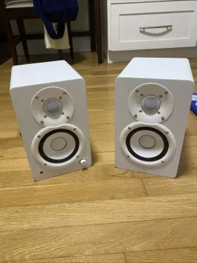 Yamaha 197881145477 Hs4 4.5 Inch White Powered Studio Monitors Pair