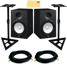 Yamaha 660845712119 Hs7 7-inch Powered Studio Monitor Pair With Stands