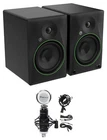 (2) Mackie CR8BT 8" Powered Studio Monitors W/ Tone Control+recording Microphone New. Price: $324.90.