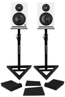 (2) Rockville APM6W V2 6.5" Powered Studio Monitor Speakers Usb/bluetooth+stands New. Price: $253.95.