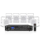 Sound Town 3-ZONE Low-z Amp, Wall-mount Speakers, White (STCA6130X6CM5W) New. Price: $794.74.