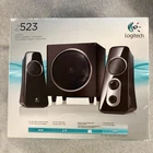 Logitech Speaker System 2.1CH Pc Z523 40 Watts New Open Box Unused. Price: $65.00.