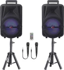 Qfx PBX-800TWS 8-INCH Bluetooth Stereo Pa System With 2 8" Speakers, Mi... New. Price: $158.25.