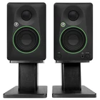 Pair Mackie CR3.5 3.5" Powered Studio Monitors W/ Tone Control+desktop Stands New. Price: $138.00.
