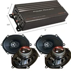 Channel 2000W Amplifier & 4X 500W 6X8" Speakers 1994-2014 Ford Mustang New. Price: $189.99.