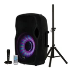 Acoustic Audio AA15LBS Powered 1000W 15" Bluetooth Led Speaker With Mic & Stand New. Price: $199.99.
