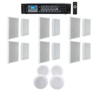 6-ZONE AMPLIFIER+12 White WALL+4 Jbl 8" Ceiling Speakers For Restaurant/bar/cafe New. Price: $809.90.