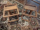 Homemade Oak Wood Stands (pair) For Used. Price: $65.00.