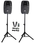Pair Of Rockville Package 12" 1400 Watts Passive Dj SPEAKERS+(2) STANDS+(2) M Certified. Price: $258.68.