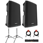 Mackie THUMP12V4 12" Loudspeaker W/ Tripod Stands, Case, & Xlr Cable (pair) New. Price: $944.99.