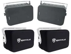 (2) Rockville HP65S-8 6.5" Black Outdoor Patio Backyard Speakers W/ Covers New. Price: $96.95.