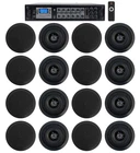 Rockville 6-ZONE 70V AMPLIFIER+(16) 5.25" Black 2WAY Restaurant Ceiling Speakers New. Price: $679.55.