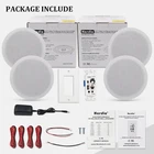 Herdio 4 Pack 6.5'' Bluetooth Ceiling Speakers 600W Bass With Wall Amplifier New. Price: $137.62.