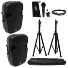 (2) Harmony HA-L12BA Pro Dj Bluetooth 12" 1000W Pa Speaker Stand & Peavey Mics New. Price: $484.99.