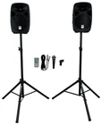 Rockville RPG102K Dual 10" Powered Speakers Dj Pa System Bluetooth+mic+stands Used. Price: $176.51.