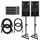 Rcf Ayra Six 6" Active 2-WAY Studio Monitor Reference Speakers Pair Stands New. Price: $602.40.