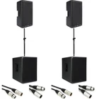 Rcf Art 12" Powered Speakers And 15" Subwoofers System New. Price: $4329.00.