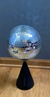 Vintage Radio Shack Rotating 8" Disco Mirror Ball W/ Cone Base 16" Tested Works Used. Price: $67.00.